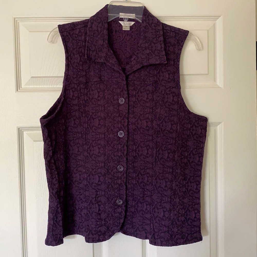 Christopher & Banks Purple Vest Size M